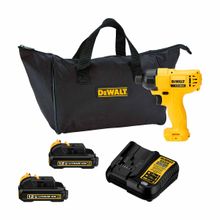 Parafusadeira de Impacto 1/4" DCF805 Dewalt com Carregador, 2 Baterias e Bolsa