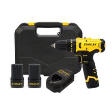 Parafusadeira/Furadeira de Impacto 3/8" 12V MAX Stanley com Carregador, 2 Baterias e Maleta