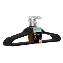 Cabide de Veludo 42cm My Closet Preto Ordene