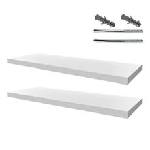 Kit 2 Prateleiras Mdp com Suporte Concept Prat-K Branca 1,20 X 20 X 60 CM