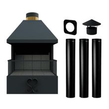 Lareira Centro de Parede Vesta Brasileña com Kit Instalação