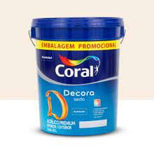 Tinta Acrílica Acetinada Decora Seda Coral Branco