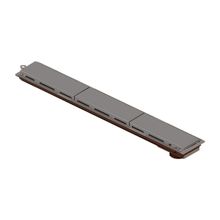 Ralo Linear Seco com Grelha Cinza e Saída Lateral 75cm