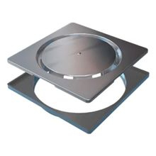 Grelha Quadrada Inox Polido Abre Fecha 150mm Novii