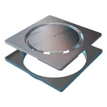 Grelha Quadrada Abre Fecha Inox Escovado 150mm Novii