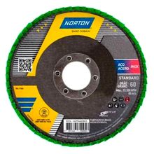 Disco Lixa Flap 115 x 22,23 mm R244 Standard Grão 60 Norton