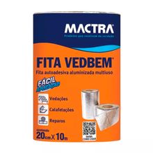 Fita Asfáltica Adesiva Vedbem Alumínio Mactra Coral 20cm x 10m