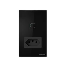 Tomada com 1 Interruptor Touch Smart Wi-fi Preto Intelbras