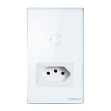 Tomada com 1 Interruptor Touch Smart Wi-fi Branco Intelbras
