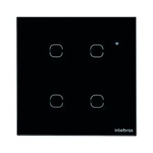 Interruptor Smart Wi-fi com 4 Teclas Preto Intelbras