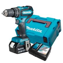 Furadeira Parafusadeira de Impacto 1/2" 18V DHP485 com 1 Bateria 3,0Ah Carregador e Maleta Makita