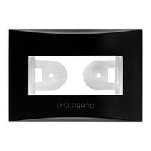 Placa com Suporte para Móveis Preto Soprano