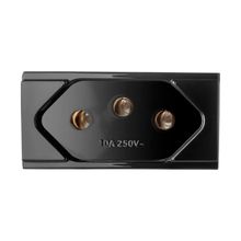 Módulo Tomada Atria 2P+T 10A 250V Preto Soprano