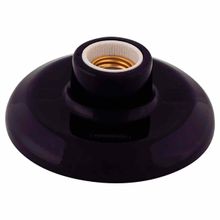 Plafon com Soquete Preto Porcelana E27 4A 250V Tramontina