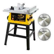 Serra de Bancada 10” Stanley SST2001 2000W + 2 Discos para Madeira Stamaco 48 Dentes