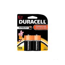 Pilha alcalina média com 2 unidades Duracell