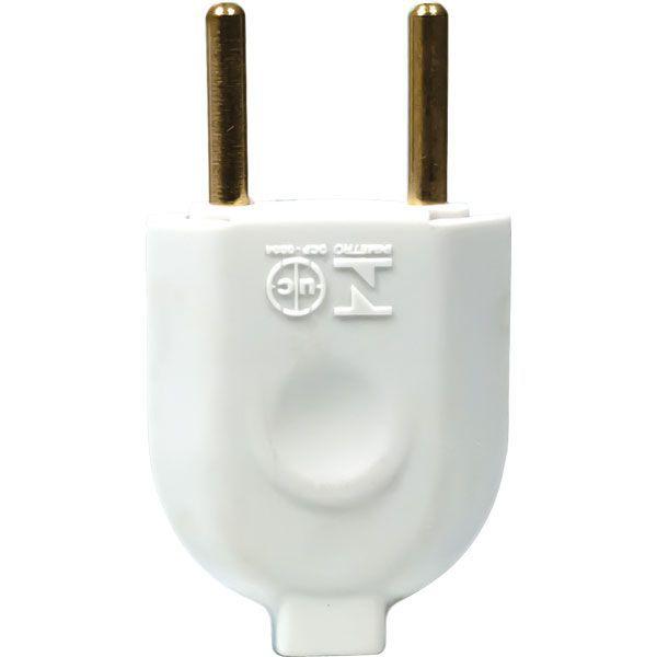 Plug Macho 2p 10a 250v Branco Tramontina - G-Haus