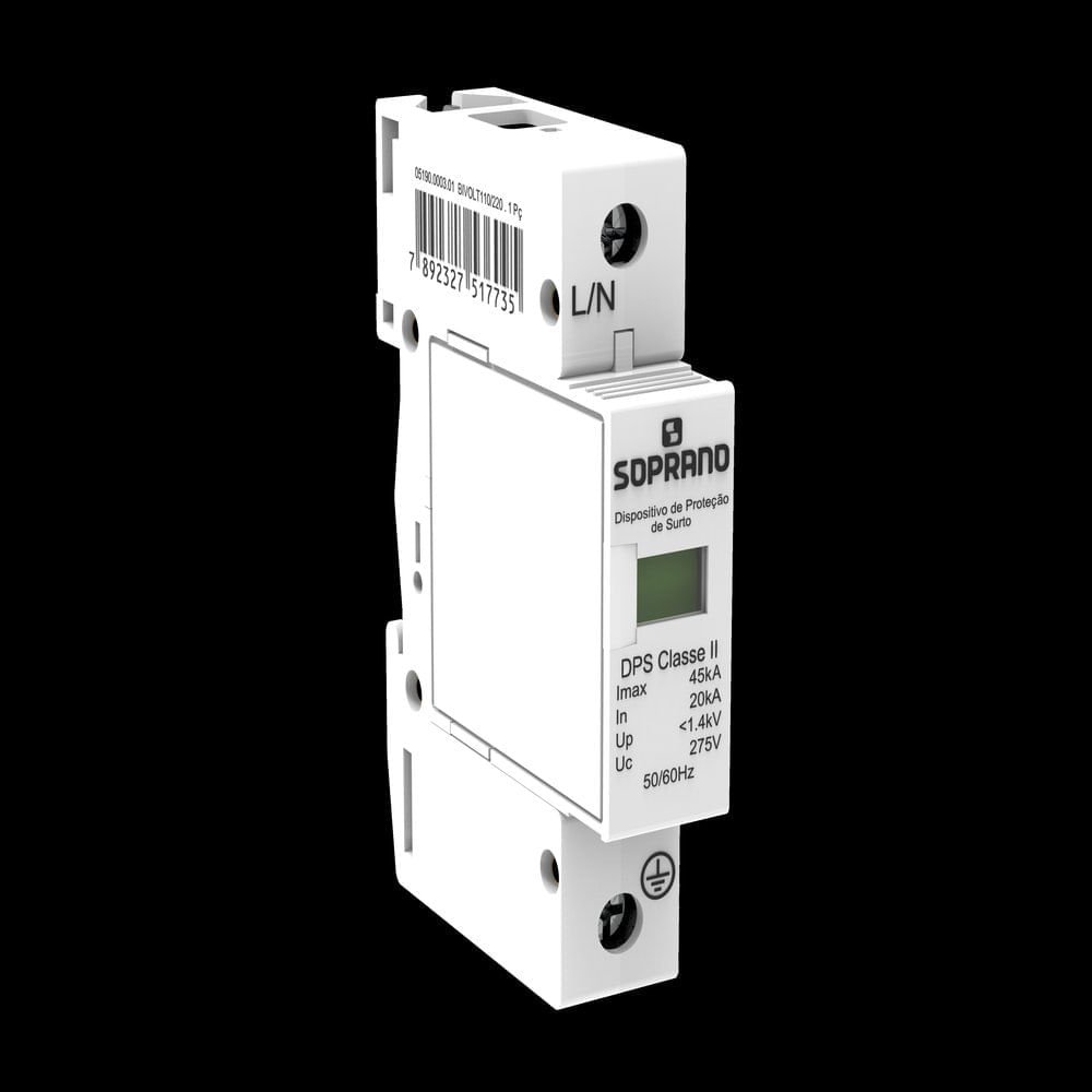 Dispositivo Protecao Surto 45Ka 275V Classe Ii Dps1 Soprano - G-Haus