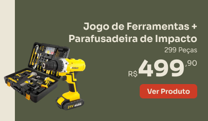Jogo de Ferramentas + Parafusadeira de Impacto G-Haus