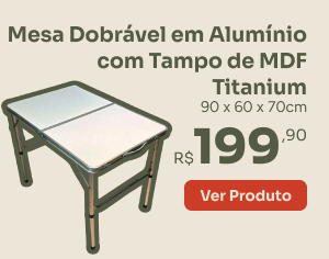 Mesa Sobrável em alumínio Titanium G-Haus