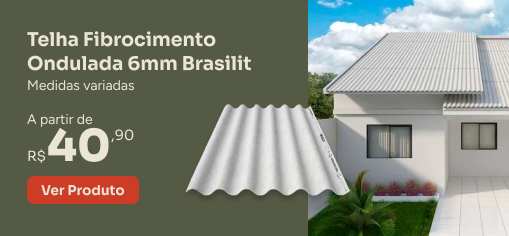 Telha Fibrocimento Ondulada 6mm Brasilit G-Haus