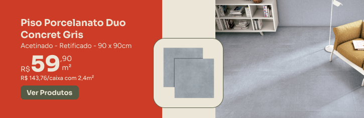 Piso Porcelanato Duo Concret G-Haus