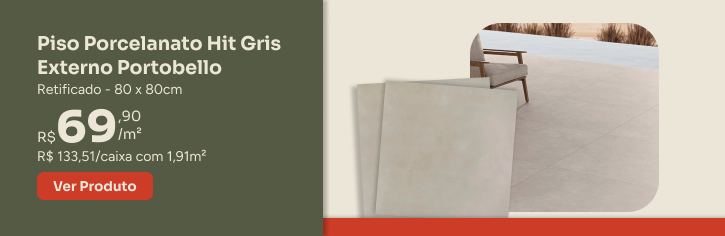 Piso Porcelanato Hit Gris Externo Retificado G-Haus