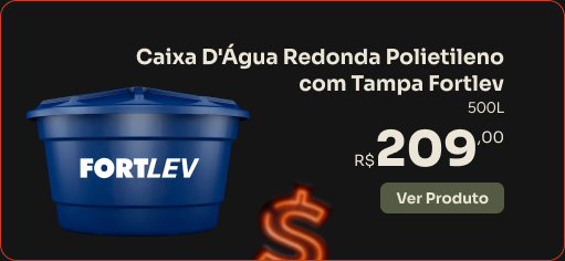 Caixa D'Água com Tampa Fortlev 500L G-Haus