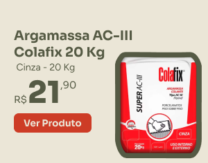 Argamassa AC-III Cinza Colafix G-Haus