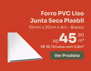 Forro PVC Liso Junta Seca Plasbil Branco G-Haus