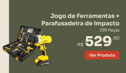 Jogo de Ferramentas + Parafusadeira de Impacto G-Haus