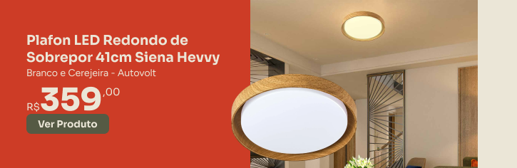 Plafon LED Redondo de Sobrepor Siena Hevvy G-Haus