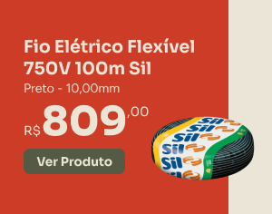 Fio Elétrico Flexível Sil Preto 10,00mm G-Haus