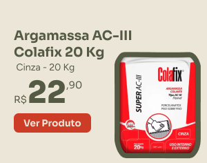 Argamassa AC-III Cinza Colafix G-Haus