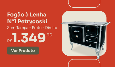 Fogão à Lenha Petrycoski Direito G-Haus