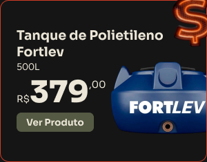 Tanque de Polietileno com Tampa de Rosca Azul Fortlev 500L G-Haus